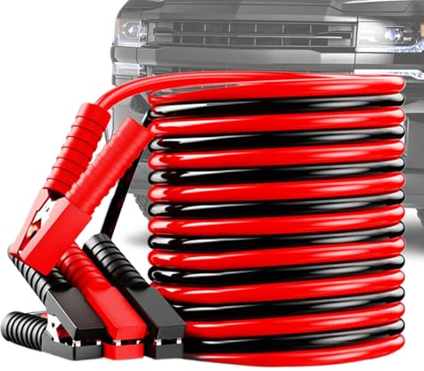 Weqizuerqi Långa startkablar | Booster-kablar, säkerhetstillbehör med krokodilklämmor för 12 V motorfordon svaga batterier och bilar