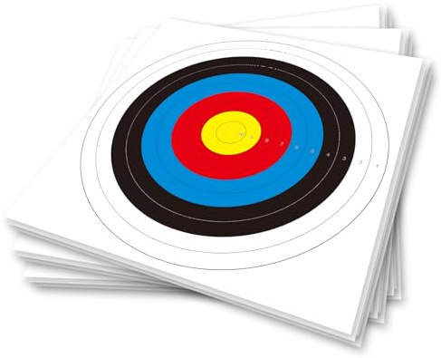 20 stycken Bullseye bågskytte målskivor, bågskytte standard mål papper 10 ringar bågskytte mål ansikte för jakt skytte träning övning (82 x 82 cm)