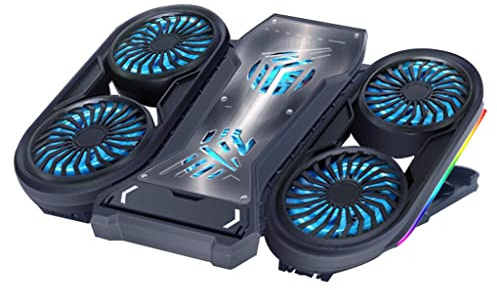 BUBEFSKD Magnetico Gaming Laptop Cooler Per W/ 6 Ventola silenziosa 5 Regolazione altezza Notebook Base di raffreddamento 2 Connettore USB per PC portatile da 11 a 18 pollici