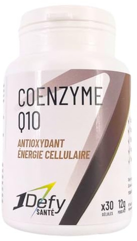 1Defy - Coenzyme Q10 - Ubiquinone - Expertise pharmaceutique - Enveloppe gélatine animale - 30 gélules
