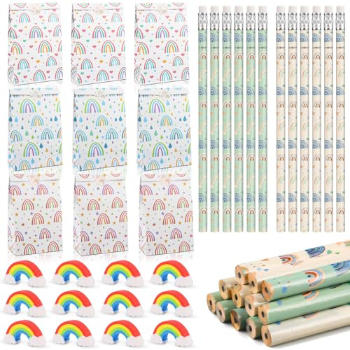 Ezydka Regenbogen Mitgebsel Geschenktüten Set 36pcs Regenbogen Party Deko