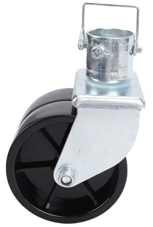 aqxreight Roue de Jack de Langue de Remorque 6 Pouces Double Roue Design 2000lb Capacité de Charge Remorque Jack Roulette Pivotante avec Goupille de sécurité pour Bateau RV Camping