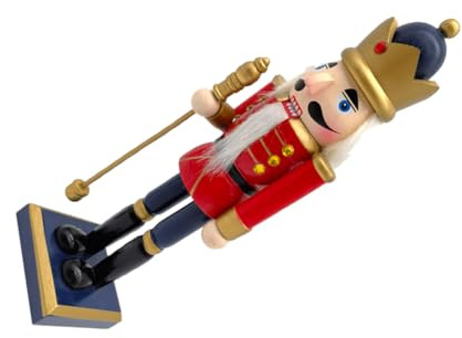 DIYEAH Schiaccianoci in Legno Natalizio Decorativo Soldato Tradizionale da Tavolo Colorato Complemento Artigianale per Decorazioni Festive e Bomboniere di Natale