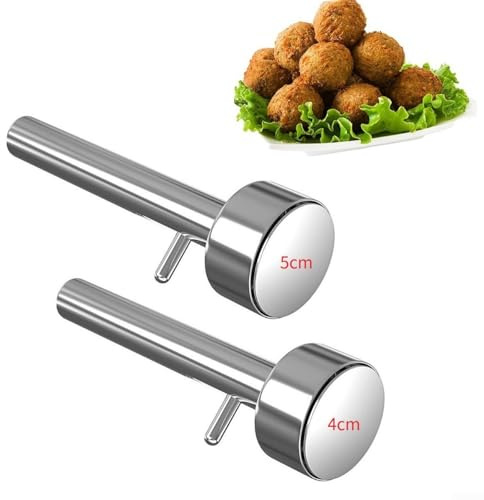 2 cucharas de acero inoxidable para hacer falafel para porciones de masa en bolas de tamaño uniforme para albóndigas o galletas Falafel