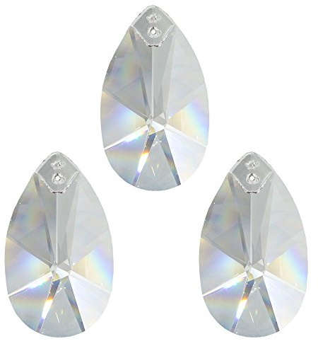 3X Christoph Palme Kristall Mandel 50mm Emma – Hochbleikristall 30% PbO Sternschliff – Sonnenfänger Feng Shui – Lüsterbehang