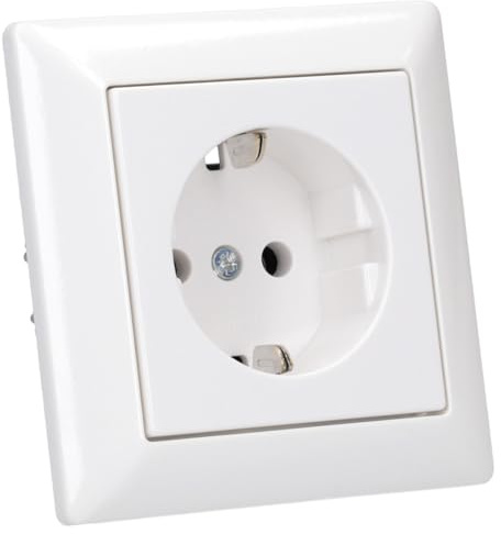 JUNG Serie A/AS 2x Steckdose Set Alpinweiß | mit A1520WW SCHUKO Steckdose + AS581WW Rahmen 1-fach