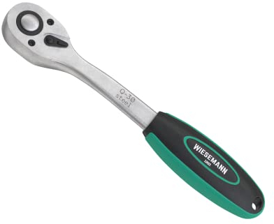 WIESEMANN 1893 Llave de carraca de 3/8 con 72 dientes Trinquete de dentado fino de Acero al cromo vanadio con mango de dos componentes | 80829