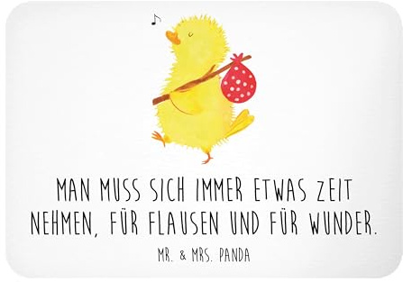 Mr. & Mrs. Panda Magnet Küken Wander - Geschenk, Ei, Zeit, holzmagnet, whiteboardmagnet, Wunder, Ostern, Frohe, Reisen, Kühlschrankmagnet, büromagnet, zettelhalter