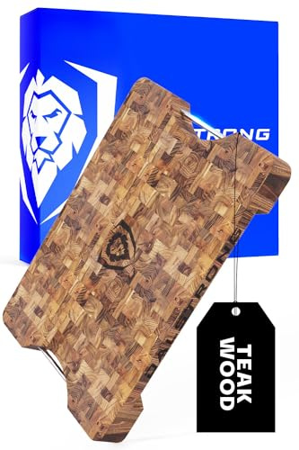 DALSTRONG Massive XL Cutting Board - Lionswood End-Grain Teak - 25 x 18 - Steel Carrying Handles - Gift Packaging Serving Board - Large Cutting Boards for Kitchen - Meat Cutting Board - Two Sizes