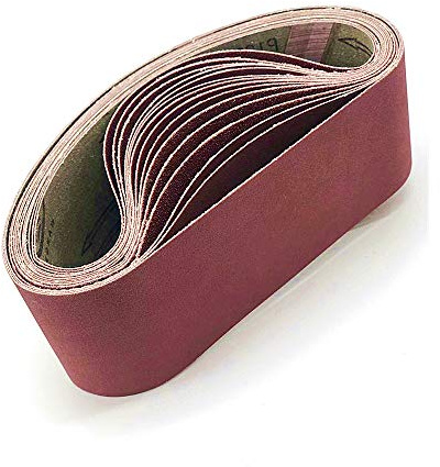 FEIHU Aluminiumoxid-Schleifbänder 100x915 mm.5 verschiedene Körnungen.jeweils 2 X 40/80/120/180/320,Schleifband-Set, für Bandschleifer,Polieren Metall,Holz(10 Stück)