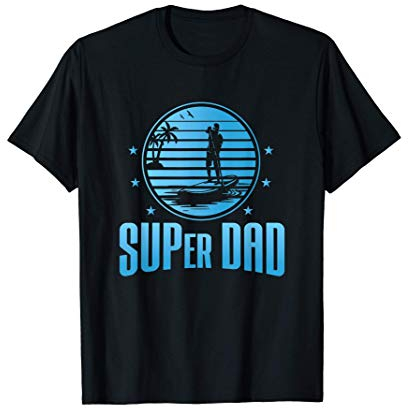 Herren SUPer Dad Stand Up Paddling Papa T-Shirt