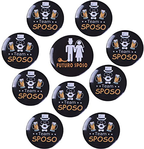 13pz Addio al Celibato Gadget,Futuro Sposo Spilla+11pzSpille Amico dello Sposo,Groom To Be Addio Celibato Per Festa Matrimonio Nozze,Gadget Scherzoso Idea Regalo Festa di Addio al Celibato o Nubilato