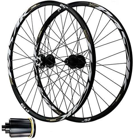 DYSY Aluminiumlegierung Mountainbike Laufräder 26 27,5 29 Zoll, Scheibenbremse Hybrid/MTB Nabe Abgedichtete Lagerfelge 32 Loch Kompatibel 7-12 Speed (Size : 26 inch)