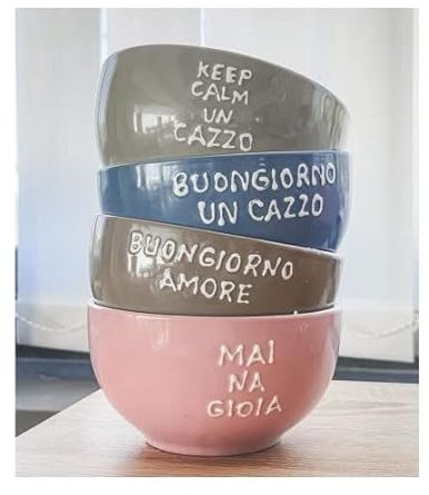 Home Casalinda Ciotola Latte Ceramica Keep Calm Un Cazzo