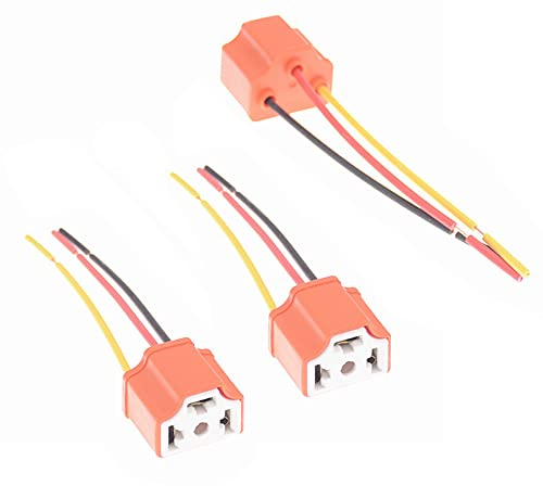 H4 HB2 9003 Keramik Buchse für LED Ersatz Scheinwerfer Stecker Kabelbaum Umrüstsatz 2er Pack