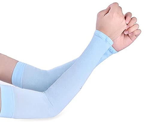Männer Frauen Armwärmer Sommer Armstulpen Sonne UV-Schutz Outdoor Drive Sport Reise Armstulpen Sport Outdoor Armabdeckung, blau, elasticity