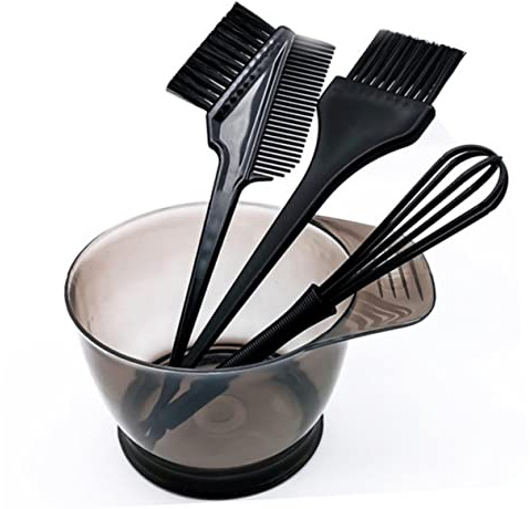 Beatifufu 5pcs Cepillos de mezcla de pelo Peine Mezclador Bowl Set Set de Color de Cabello Salón Herramienta de Coloración de Cabello Kits de Color de Cabello Juego de Cinco Piezas Lavar Los Platos