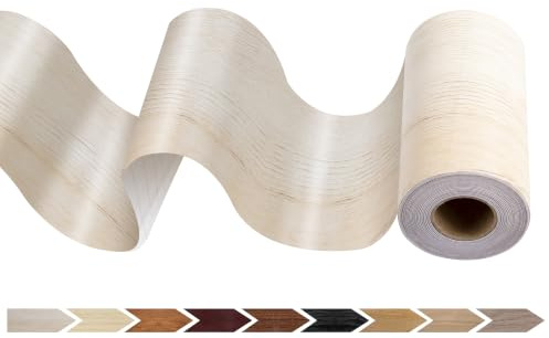 JUNART Ruban de réparation de grain de bois (10cm×1000cm), ruban adhésif de réparation pour tables, plinthes, portes, fenêtres et sols avec grattoir en plastique (érable blanc)
