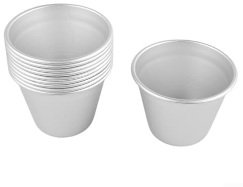 Moldes de aluminio para hornear, moldes de pudín para postres y pasteles individuales