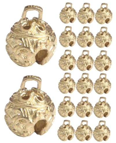 Cabilock 20 STK Kleine Messingglocke Krachmacher Rufen Glocken Glockenanhänger Vintage Jingle Bell Kuhglocken Dekorationen Glockenverzierungen Kleine Alte Glocken Retro-Windspiel Glocke