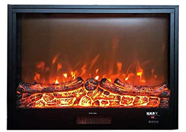 MOLVUS Fireplace Electric Fireplace Heater Fireplace Cold-Rolled Steel Adjustable Three-Color Flame Portable Electric Log Wood Burner wisdom