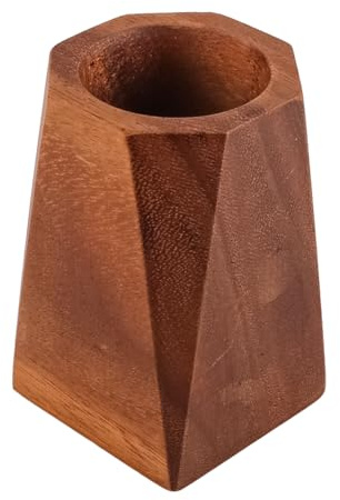 ieron Valnötsträ Pennhållare Polygon Trä Pennhållare Bopp Penna Behållare Penna Pot Organizer Sminkborstehållare för studentskrivbord Office Library (Octagon)