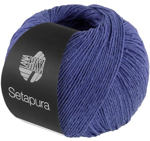 LANA GROSSA Setapura | Angenehm weiches, mattes Seidengarn | Handstrickgarn aus 100% Seide | 50g Wolle zum Stricken & Häkeln | 200m Garn FB23