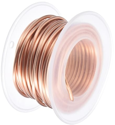 QUARKZMAN Basteldraht 2mm x 5m, Kupferdraht Gegen Schnecken, Kupferlackdraht Kupferspirale Copper Wire für Garten, Pflanzen und Gemüseanbau