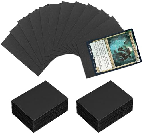 Minfuerang Kartenhüllen,Sammelkarten Einsteckhüllen,66x91mm (Schwarz 200) | Kartenfolien Standardgröße,Lichtechtheit,66x91mm,Sammelkartenhüllen für Trading Cards,Münzen,Yugioh,MTG