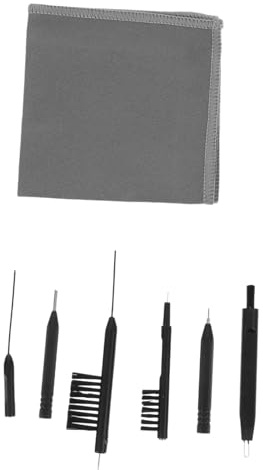 BAZEITFLOW Kit di Pulizia per Apparecchi Acustici 7 Pezzi Spazzole in Pvc Antiscivolo e Mantenimento Quotidiano degli Ausili Acustici