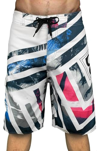 Pantaloncini Costume Uomo Mare Lungo Costumi da Bagno di Cocco Surf Piscina Stampa Hawaiana Estiva Asciugatura Rapida Beach Trunks Pantaloncino con Taschino