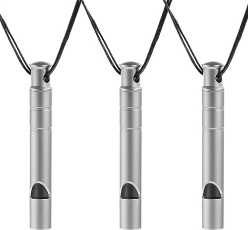 RQcMid 3 Stück Trillerpfeifen Laut, Notfallpfeife Und Signalpfeife Set, Hochwertige Pfeifen Für Outdoor-Aktivitäten Und Rettungseinsätze, Praktisches 3er-Set Mit Robustem Material