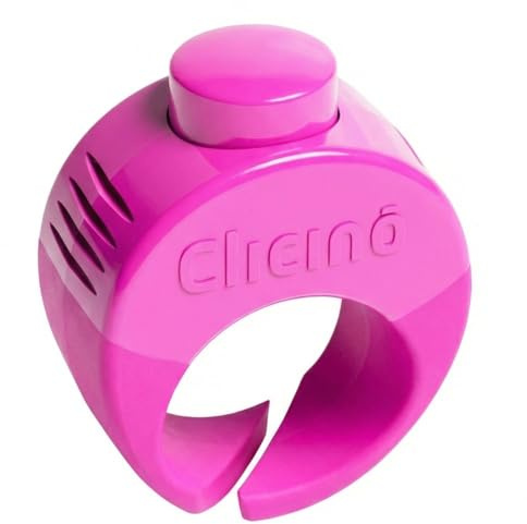 CLICINO Klicker-Ring I Hand-Free Finger Hunde Klicker für im Tiertraining I Belohnungsbasiertes Training mit Hunde Clicker I Größe L / 19,5mm I Raspberry