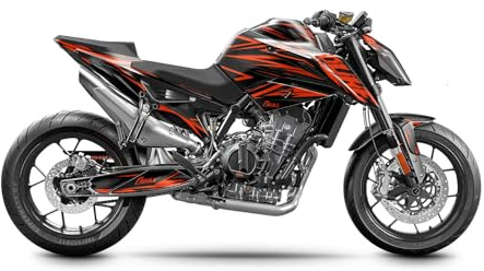 Arider Dekor passend für Arider KTM Duke 790 | Motorrad Aufkleber Set zum Selbstaufkleben | UV-beständiger Lack- und Verkleidungsschutz | Folierung mit Luftkanal-Technologie | Made in Germany