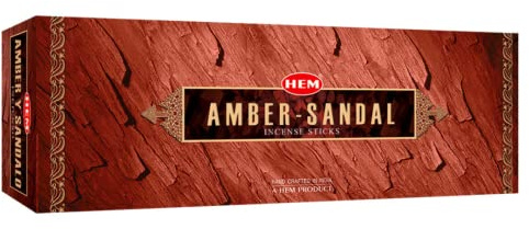 Amber - Box of Six 20 Gram Tubes - HEM Incense