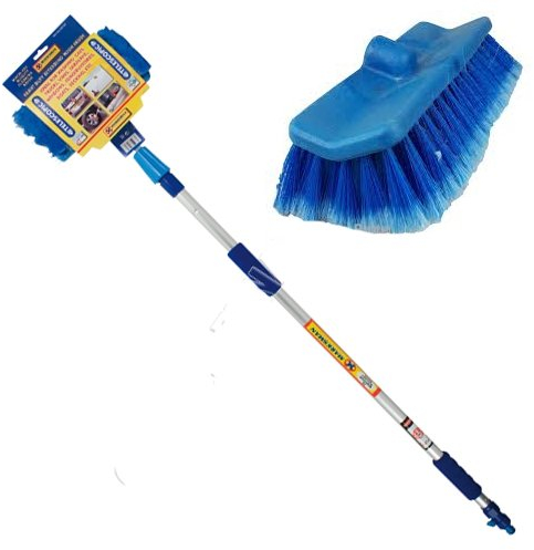 2m 6ft Telescopic Extendable Car Van Wash Washing Brush - Water Fed Windows | Quality Durable Long Lasting Brush Metre Foot Squeegee | Expandable Extendable | Trucks Caravans Conservatories Boats