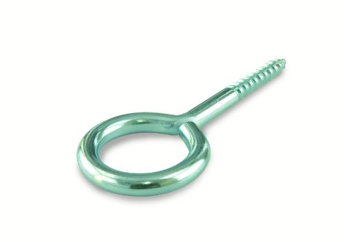 Suki 6175006, Set di viti ad anello, con filettatura per legno zincata, dimensioni: 20 x 10 x 3,3 mm, 20 pz.