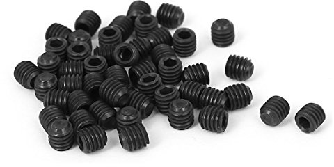 uxcell 10#-32 x 3/16 Inch Thread Hexagon Socket Drive Cup Point Head Grub Screws 50 Pcs