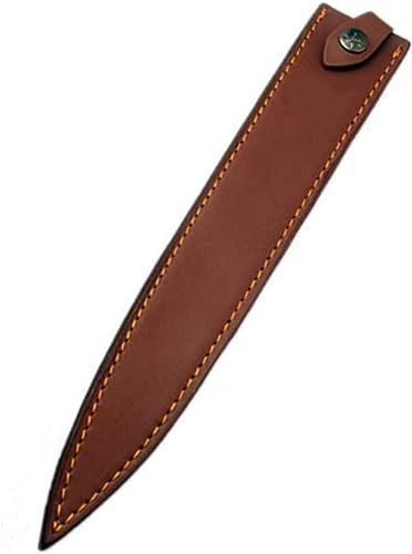Aibote Couteau Sashimi Fourreau en Cuir avec Ceinture Boucle Etui Chasse Holster Chef Couteaux Titulaire Fourreau Sac Poche pour Couteaux À Double Tranchant Couteaux À Fruits(10.5 Pouces)
