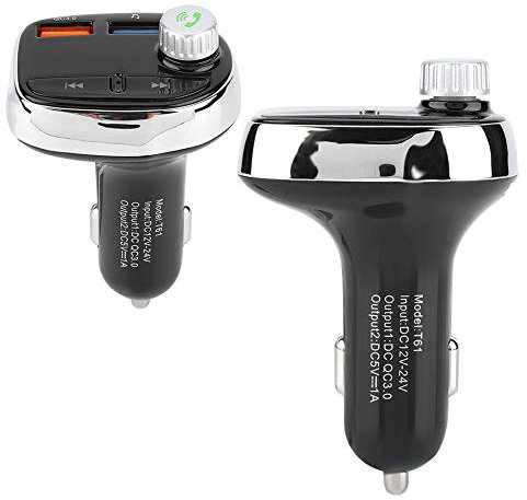 EBTOOLS pour kit Main Libre Voiture Bluetooth Voiture Mains Libres Bluetooth sans Fil Kit Lecteur MP3 Transmetteur FM Double Chargeur USB