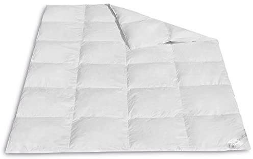 VitaloBett Winter Bettdecke 200 x 220 cm extra-warm mit 100% weicher Daunenfüllung 2100g - Daunendecke mit Baumwoll-Bezug, Atmungsaktiv & waschbar bis zu 60°C, Ökotex-Zertifiziert, Allergiker-geeignet