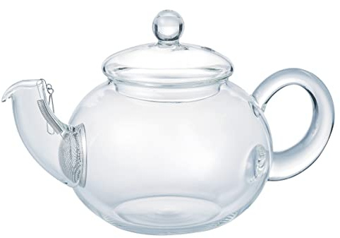 Hario Jumping Leaf Glas-Teekanne, 500 ml, transparent