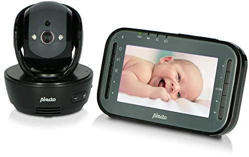 Alecto DVM200BK - Babyphone mit Kamera 4,3 Zoll-Farbdisplay - Babyfon - Digital Überwachungskamera mit 300m Reichweite - Schwarz