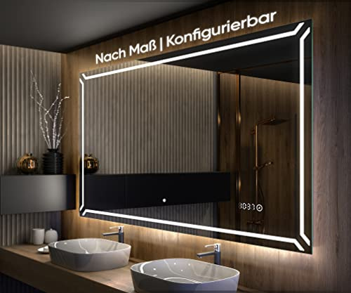 Artforma Badspiegel mit Beleuchtung - Led Spiegel Bad - 80x80 - Badezimmerspiegel Nach Maß - auf Individuelle Bestellung Gefertigt - Modernes Design - Ohne Rahmen