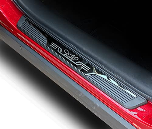 Accessoires pour véhicules, seuils de porte pour Mazda CX-60 2022-2025, protection d'entrée de porte en acier et plastique, pièces d'automobile, plaques de protection de bas de caisse