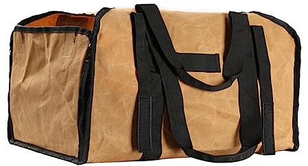 Veemoon Firewood Storage Bag Large Capacity Canvas Carry Bag for Outdoor Camping Firewood Holder Pouch