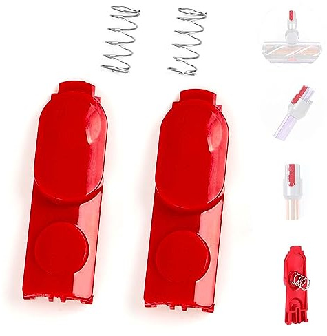 KiimSin 2pcs Clip Latch Tab Button Ersatzteile für Dyson V7/V8/V10/V11/V12/V15 Staubsauger zubehör, langlebiger Clip Latch Tab Button mit Feder