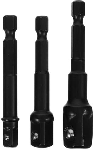 Gadpiparty Drill to Socket Adapter 3/8'' 1/2'' 1/4'' Socket Adapter Set Extended Design for Tight Spaces