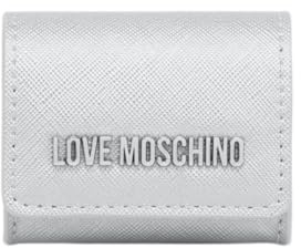 Love Moschino Schlüsselanhänger für Damen, Modell JC6451PP4IK2, aus synthetischem Leder., silber / schwarz, UNI EU