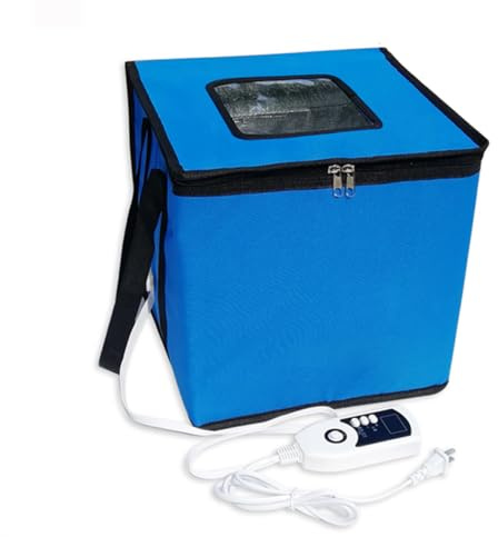 Boîte à pain avec chauffage, sac de fermentation pliable, pot de démarrage réutilisable pour pâte aigre – Kit d'outils de fabrication du pain avec contrôle de la température pour pain, yaourt, natto,